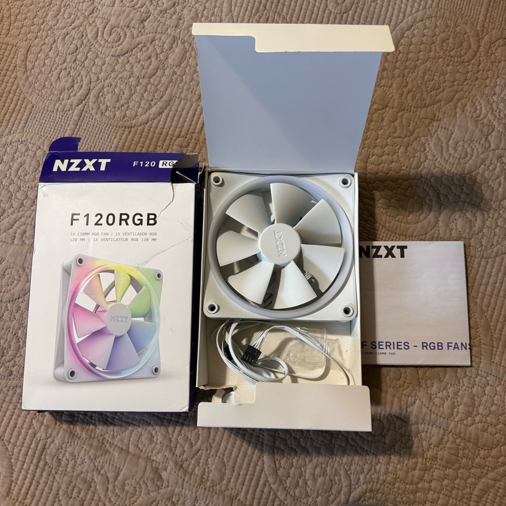 NZXT F120 RGB Computer 120MM Fan with Lighting Effects OPEN BOX